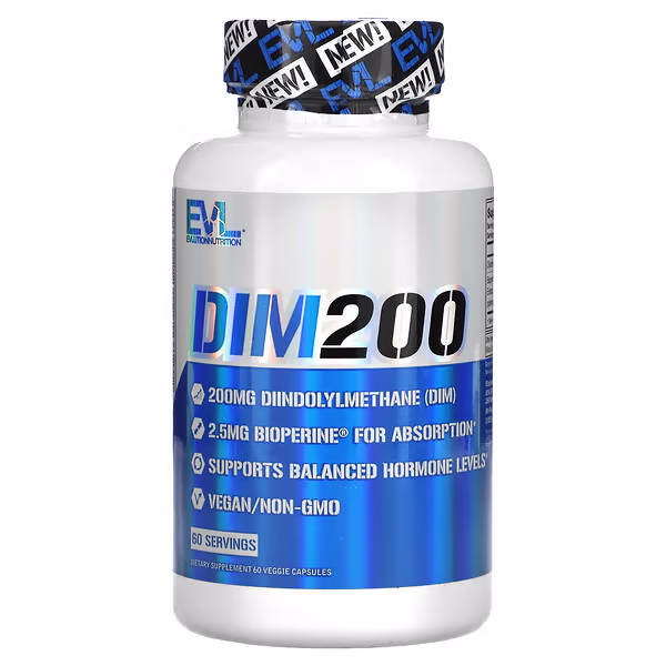 EVLution Nutrition, DIM 200, 200 mg, 60 Veggie Capsules