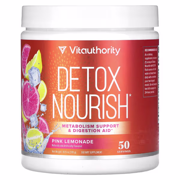 Vitauthority, Detox Nourish, Pink Lemonade, 10.9 oz (310 g)
