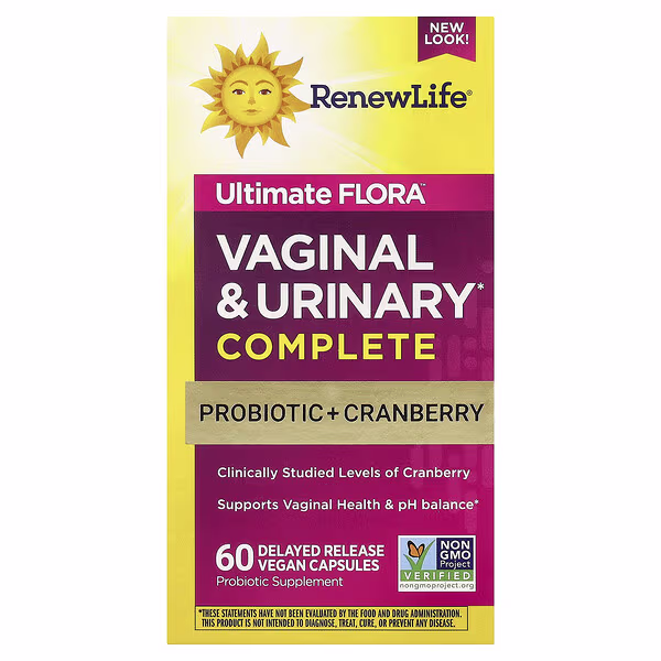Renew Life, Ultimate Flora™, Vaginal & Urinary Complete, 60 Delayed Release Vegan Capsules