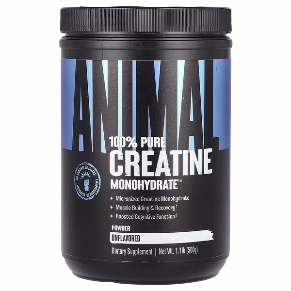 Animal, 100% Pure Creatine Monohydrate™ Powder, Unflavored, 1.1 lb (500 g)