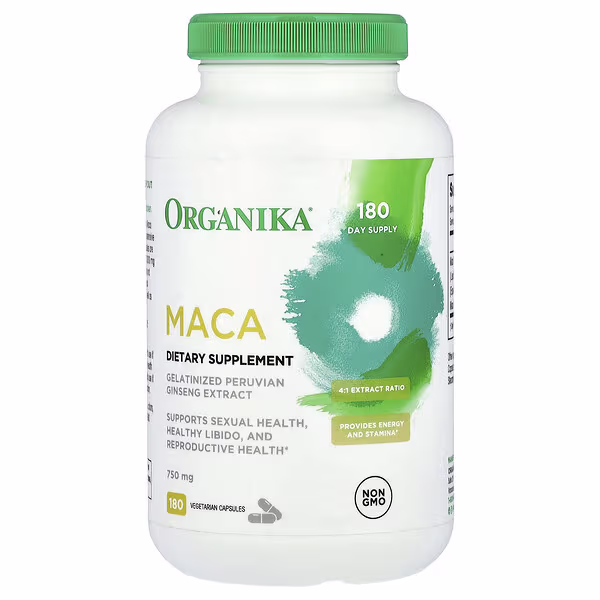 Organika, MACA, 750 mg, 180 Vegetarian Capsules