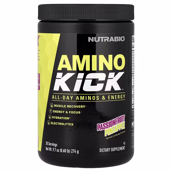 NutraBio, Amino Kick™, Passionfruit Pineapple, 9.7 oz (274 g)