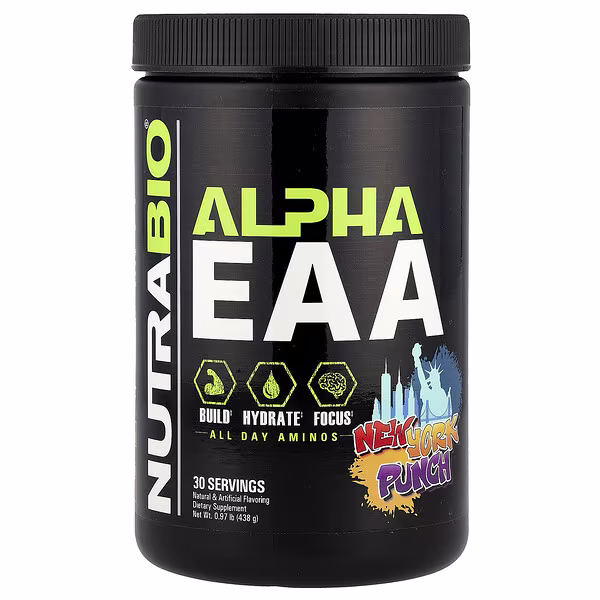 NutraBio, Alpha EAA, New York Punch, 0.97 lb (438 g)