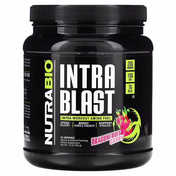 NutraBio, Intra Blast, Intra Workout Amino Fuel, Dragonfruit Candy, 1.6 lb (722 g)