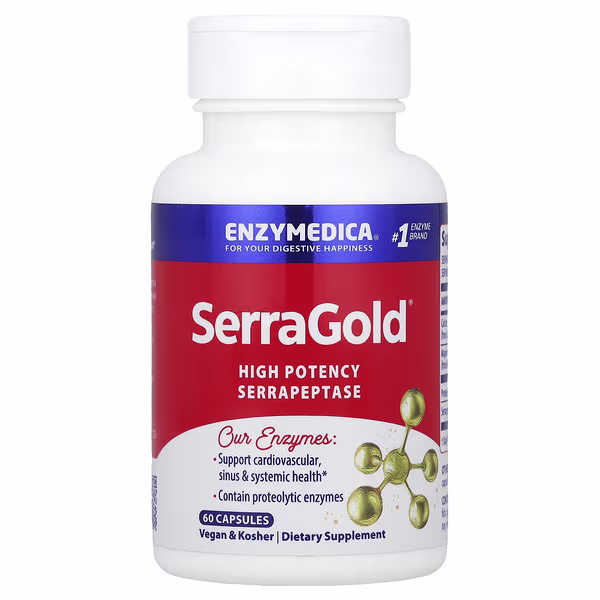 Enzymedica, SerraGold®, High Potency Serrapeptase, 60 Capsules