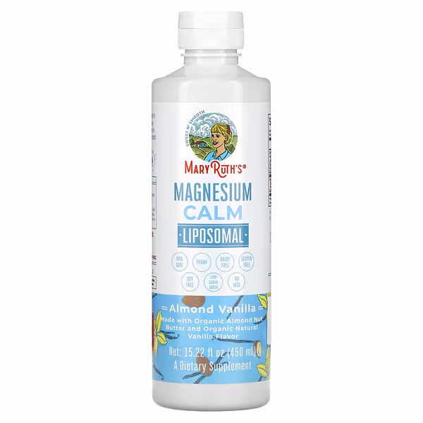 MaryRuth's, Magnesium Calm Liposomal, Almond Vanilla, 15.22 fl oz (450 ml)