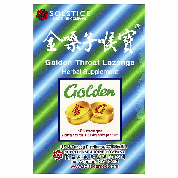 Golden Throat, Lozenge, 12 Lozenges