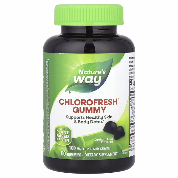 Nature's Way, Chlorofresh® Gummy, Orchard Fruit, 60 Gummies (50 mg per Gummy)