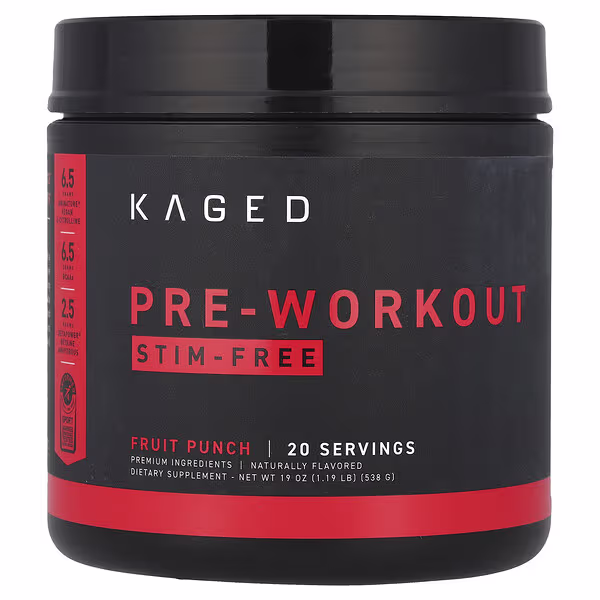 Kaged, Pre-Workout, Stim-Free, Fruit Punch, 1.19 lb (538 g)