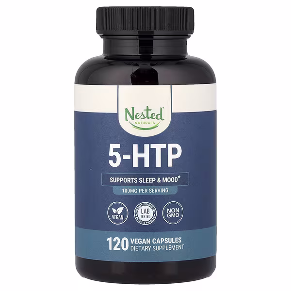 Nested Naturals, 5-HTP, 100 mg, 120 Vegan Capsules