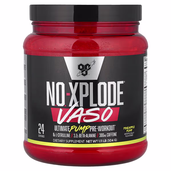 BSN, No-Xplode® VASO, Ultimate Pump Pre-Workout, Pineapple Pump, 1.11 lb (504 g)