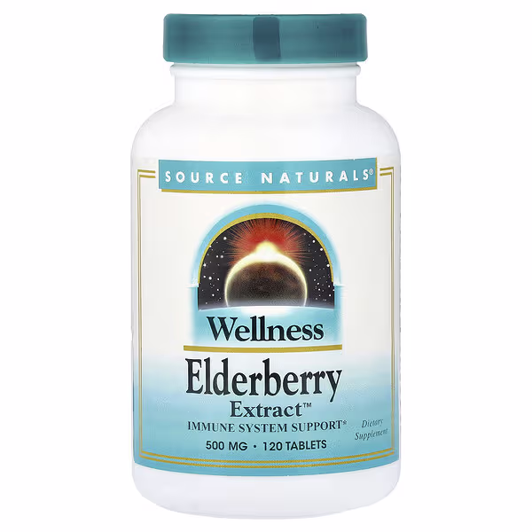 Source Naturals, Wellness Elderberry Extract™, 120 Tablets