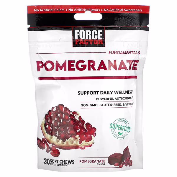 Force Factor, Fundamentals, Pomegranate, 30 Soft Chews (500 mg per Chew)