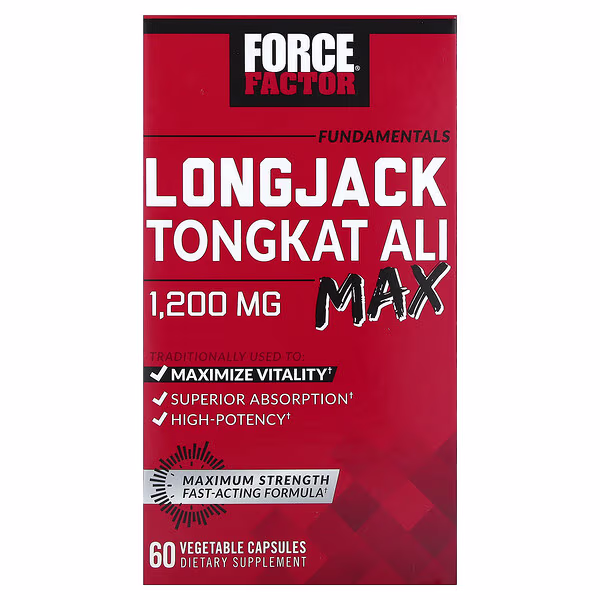 Force Factor, Fundamentals, LongJack Tongkat Ali Max, 60 Vegetable Capsules