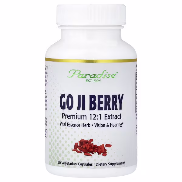 Paradise Herbs, Goji Berry, 60 Vegetarian Capsules (400 mg Per capsule)