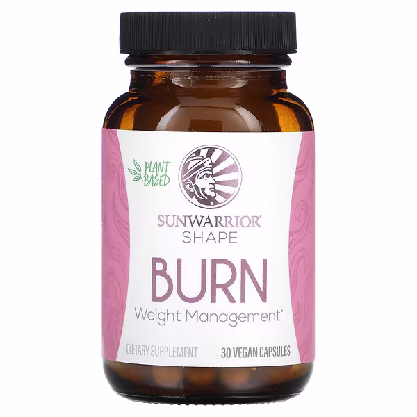 Sunwarrior, Shape, Burn, Weight Management, 30 Vegan Capsules