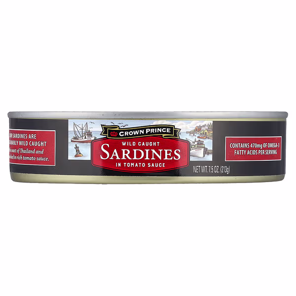 Crown Prince Natural, Wild Caught Sardines, In Tomato Sauce, 7.5 oz (213 g)