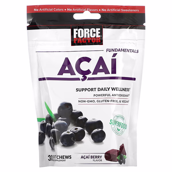 Force Factor, Fundamentals, Acai, 30 Soft Chews (500 mg per Chew)