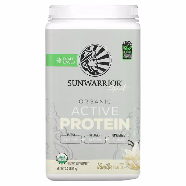 Sunwarrior, Sport, Organic Active Protein, Vanilla, 2.2 lb (1 kg)