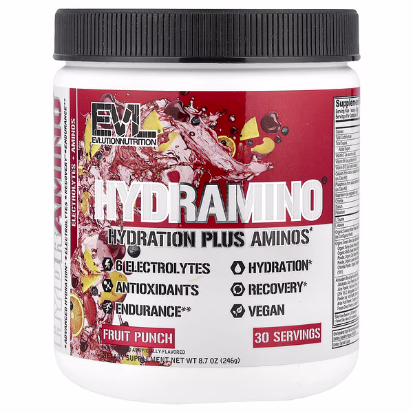 EVLution Nutrition, HydrAmino®, Fruit Punch, 8.7 oz (246 g)