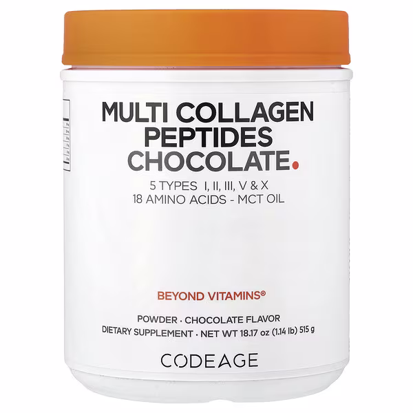 Codeage, Multi Collagen Peptides Powder, Chocolate, 18.17 oz (515 g)