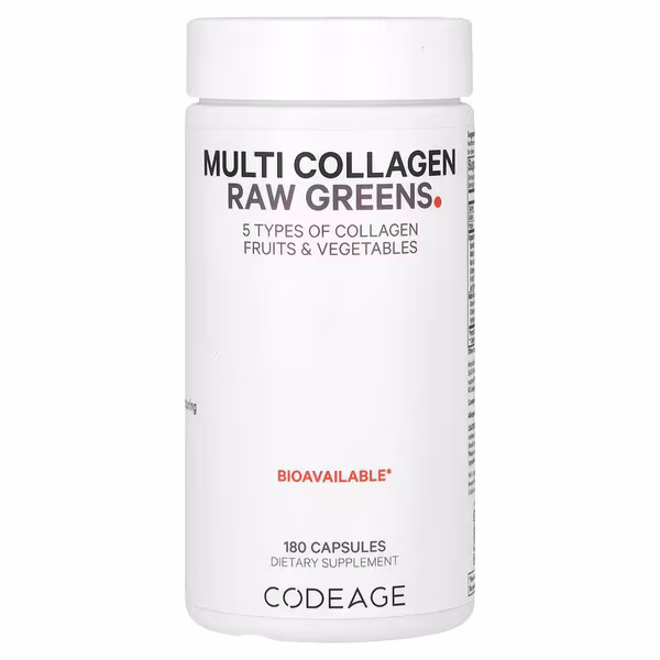 Codeage, Multi Collagen Raw Greens, 180 Capsules