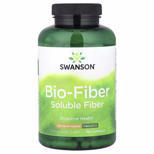 Swanson, Bio-Fiber, 750 mg, 180 Capsules
