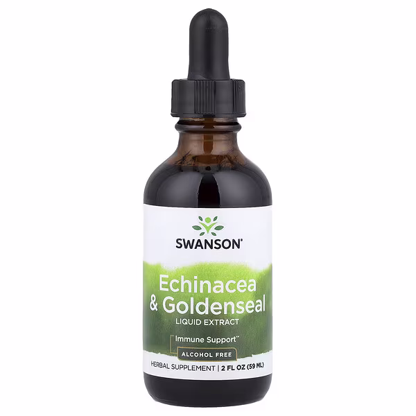 Swanson, Echinacea & Goldenseal Liquid Extract, Alcohol Free, 2 fl oz (59 ml)