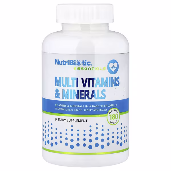 NutriBiotic, Essentials, Multi Vitamins & Minerals , 180 Capsules