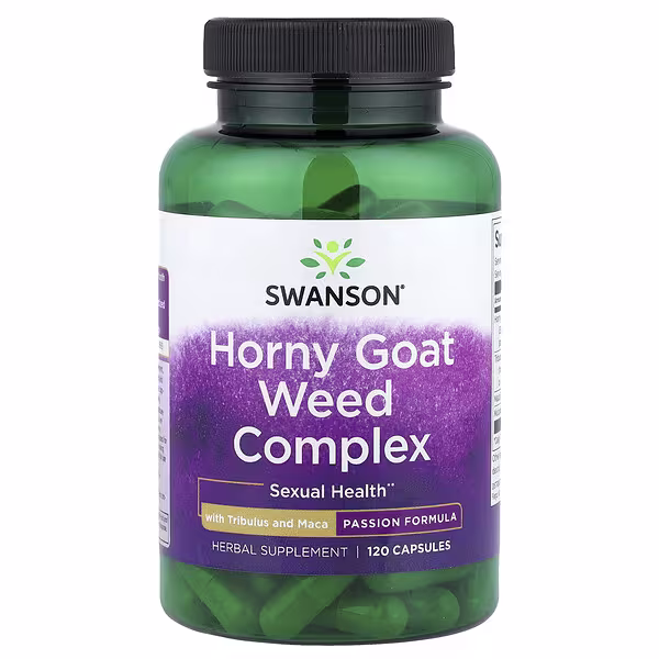 Swanson, Horny Goat Weed Complex with Tribulus and Maca, 120 Vegan Capsules