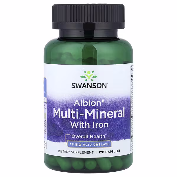 Swanson, Albion® Multi-Mineral with Iron, 120 Capsules