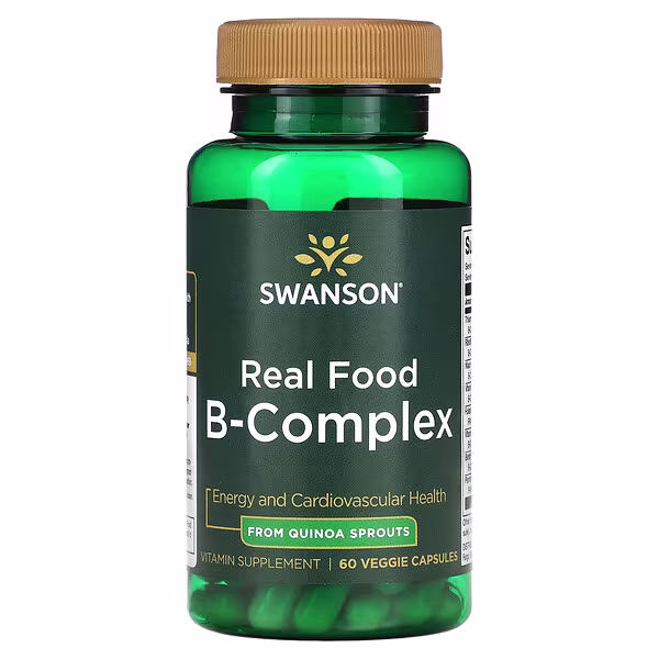 Swanson, Real Food B-Complex, 60 Veggie Capsules