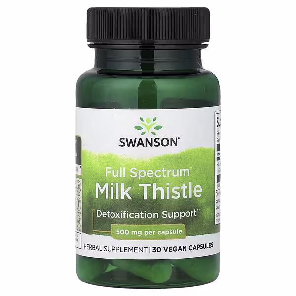 Swanson, Full Spectrum® Milk Thistle, 30 Vegan Capsules (0.5 g per Capsule)