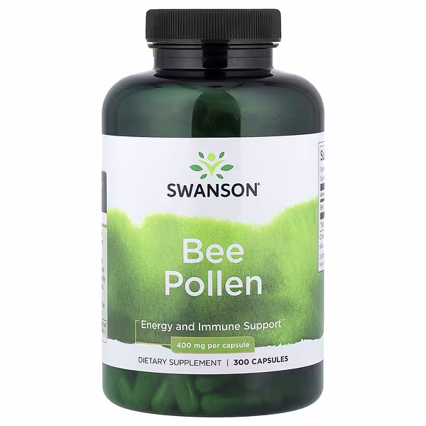 Swanson, Bee Pollen, 400 mg, 300 Capsules
