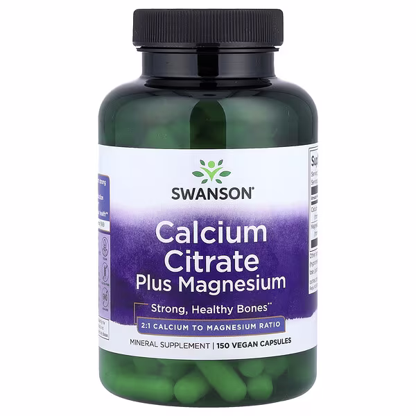 Swanson, Calcium Citrate Plus Magnesium, 150 Vegan Capsules
