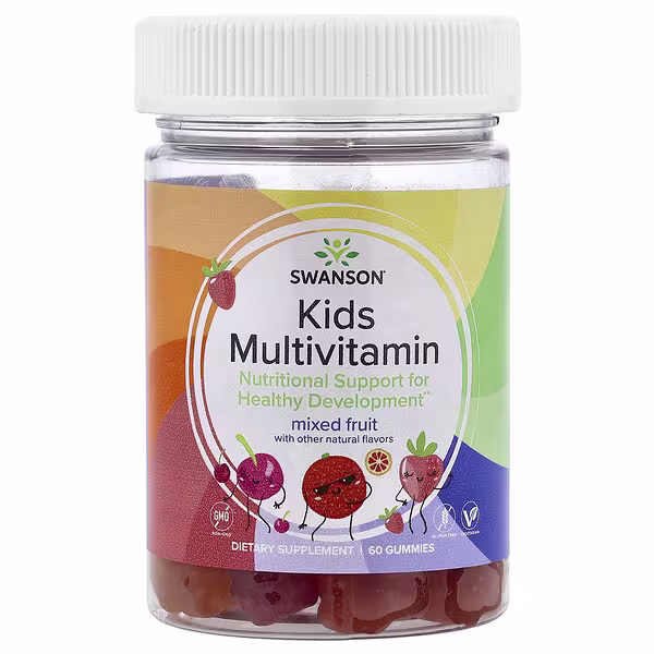 Swanson, Kids Multivitamin Gummies, Mixed Fruit, 60 Gummies