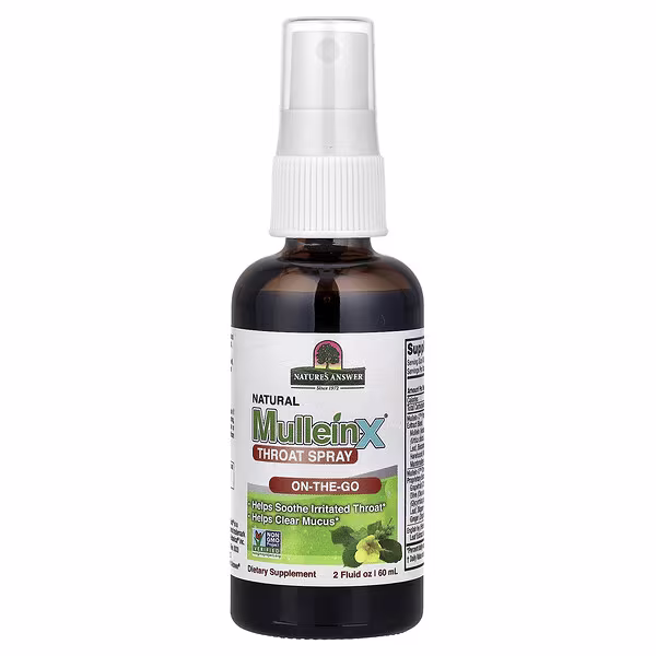 Nature's Answer, Natural MulleinX® Throat Spray, 2 fl oz (60 ml)
