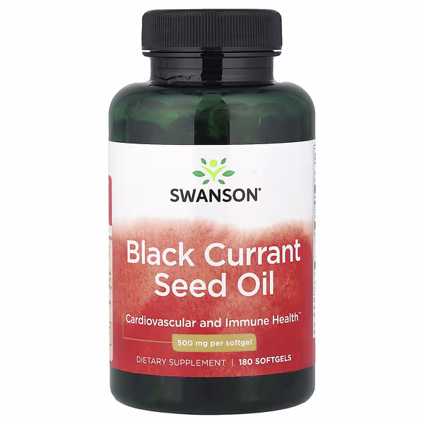 Swanson, Black Currant Seed Oil, 500 mg, 180 Softgels
