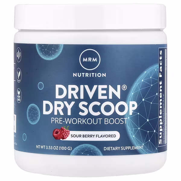 MRM Nutrition, Driven® Dry Scoop, Pre-Workout Boost, Sour Berry, 3.53 oz (100 g)