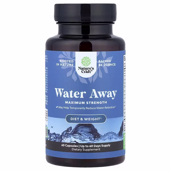 Nature's Craft, Water Away, Maximum Strength, 60 Capsules