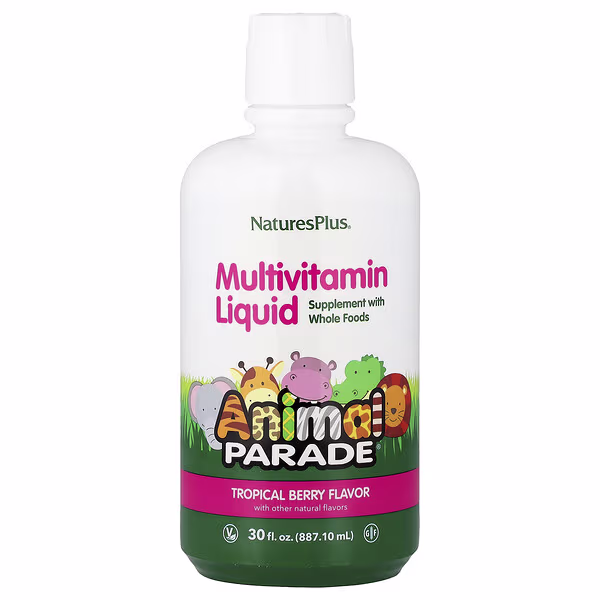 NaturesPlus, Animal Parade®, Multivitamin Liquid, Tropical Berry, 30 fl oz (887.1 ml)