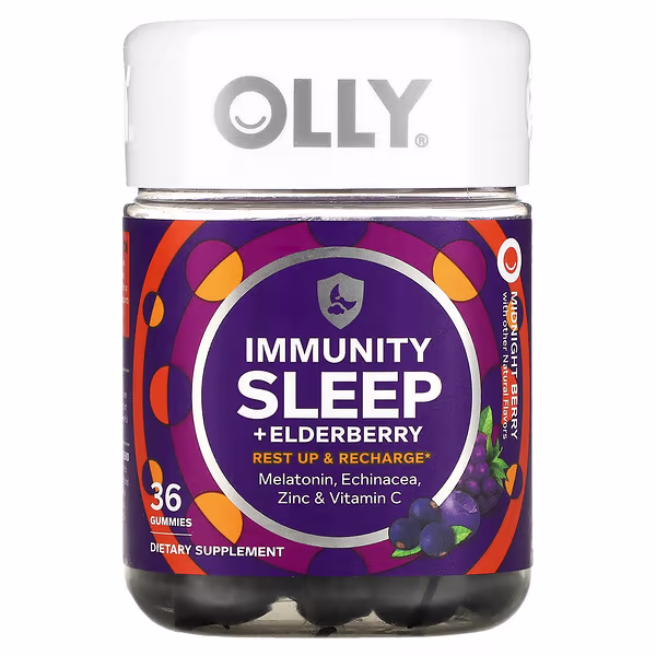 OLLY, Immunity Sleep + Elderberry, Midnight Berry, 36 Gummies