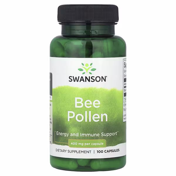 Swanson, Bee Pollen, 400 mg, 100 Capsules