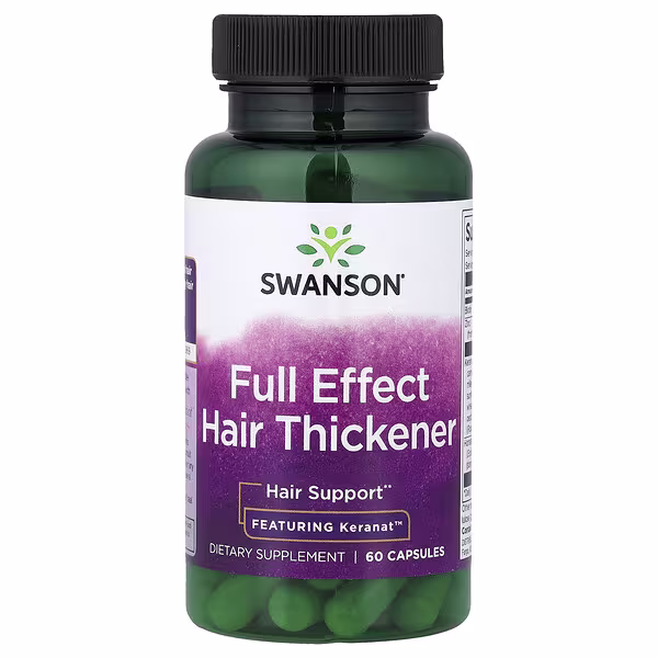 Swanson, Full Effect Hair Thickener, 60 Capsules