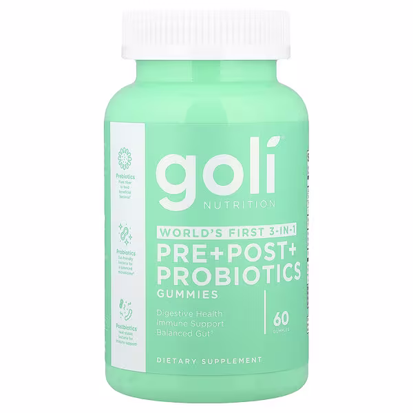 Goli Nutrition, Pre+Post+Probiotics Gummies, 60 Gummies