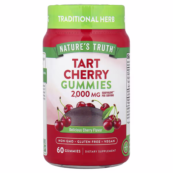 Nature's Truth, Tart Cherry Gummies, Delicious Cherry, 60 Gummies (1,000 mg per Gummy)