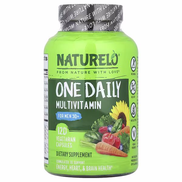 NATURELO, One Daily Multivitamin For Men 50+, 120 Vegetarian Capsules