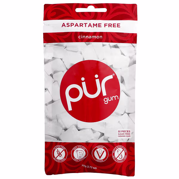 The PUR Company, Chewing Gum, Cinnamon, 55 Pieces, 2.72 oz (77 g)