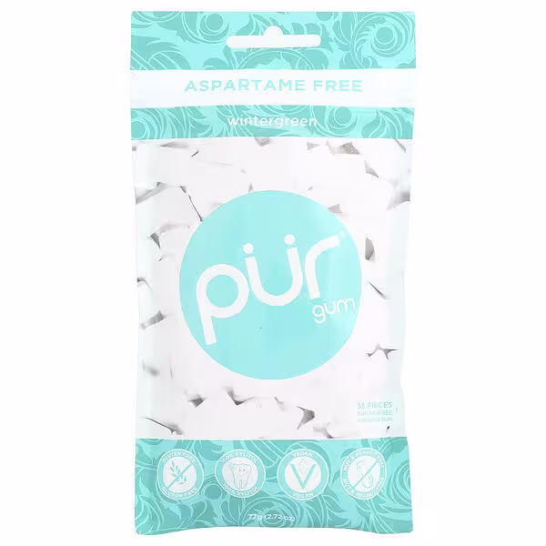 The PUR Company, Chewing Gum, Wintergreen, 55 Pieces, 2.72 oz (77 g)