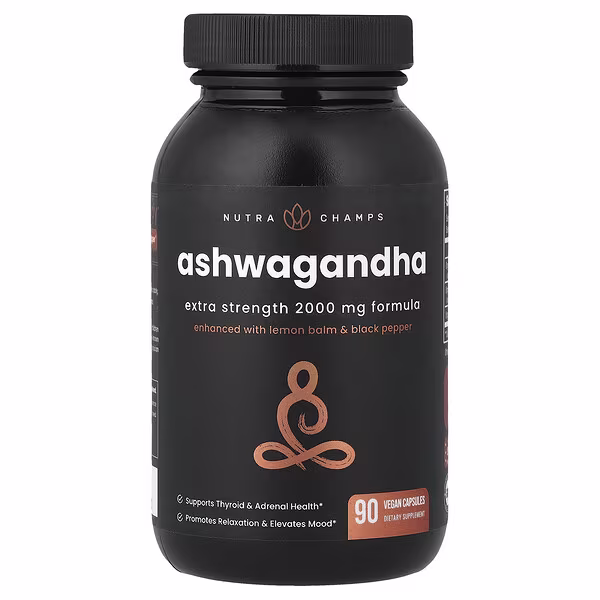 NutraChamps, Ashwagandha, 90 Vegan Capsules